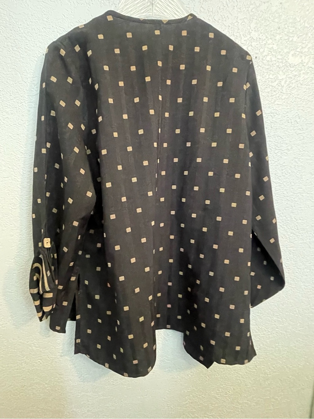 IC By Connie K Cardigan Jacket Xl  Black Tan Art To Wear Lagenlook Open Front - Picture 8 of 9